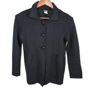J.Crew 100% Wool Sweater Jacket Black Women’s Size Small
